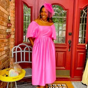 A New Day Womens Midi Flutter Short Sleeve Dress